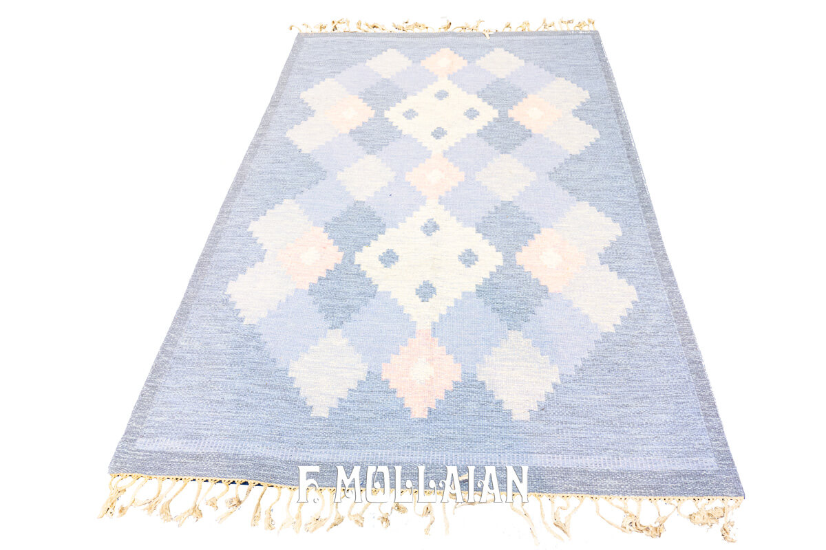 Rollakan Swedish Flat-weave Rug Pastel Color n°:681928